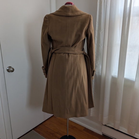 Le Chateau Italian Fabric Coat in Tan - Picture 2 of 3
